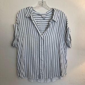 Striped Collared Top